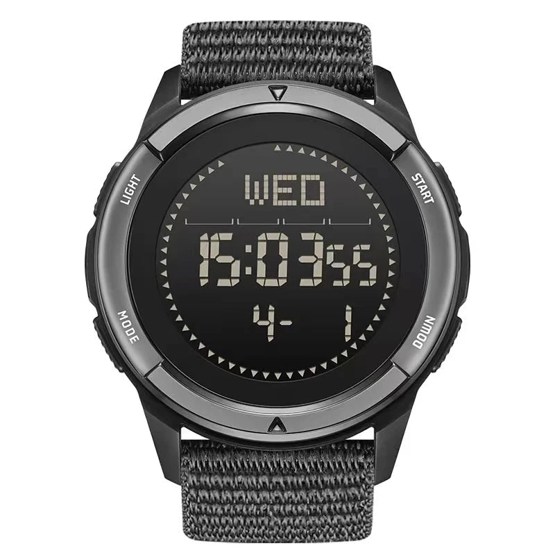 NORTH EDGE ALPS 45mm Men’s Outdoor Watch | Waterproof Compass Metronome Watch with Carbon Fiber Case & Nylon Strap for Men