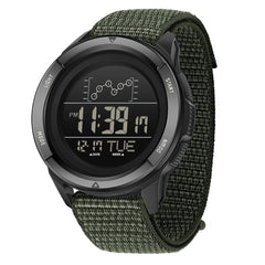 SANDA 2198 Electronic Watch, Nylon Strap, Digital Display, Multifunctional Alarm Clock, Student Watch, Waterproof Military Sports Watch