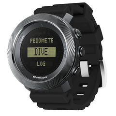 NORTH EDGE APACHE-D Free Diving Digital Watch for Men | 100M Waterproof | Altimeter, Barometer & Compass | Outdoor Sports Wristwatch
