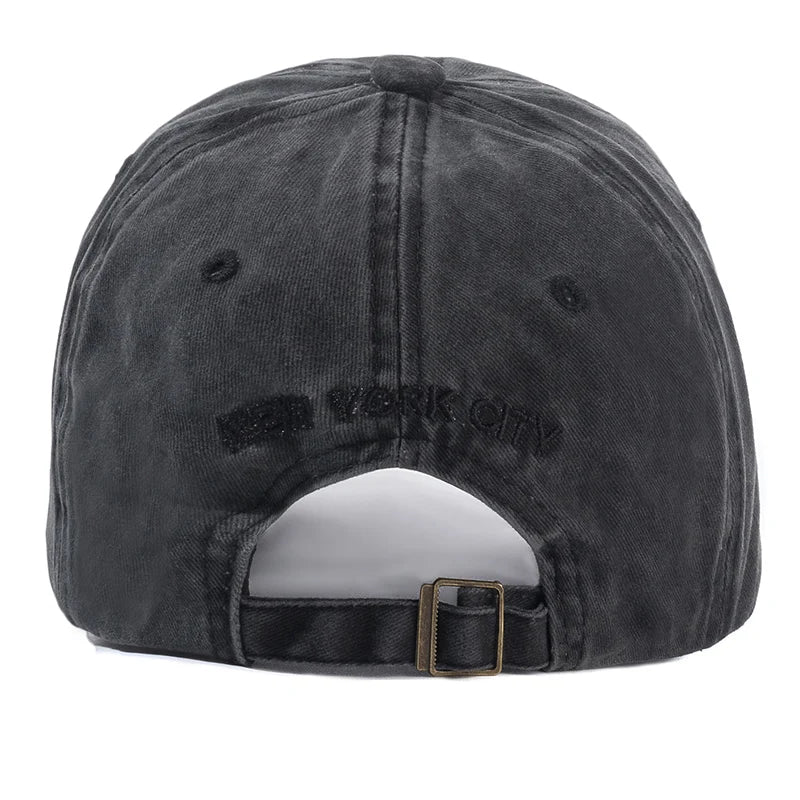 GENERIC New York Washed Cotton Baseball Cap for Men & Women | Adjustable Casual Dad Hat with Sun Protection | Outdoor Snapback Cap