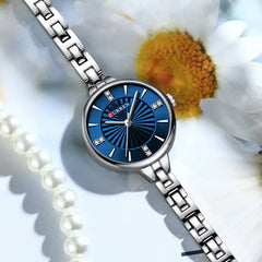 CURREN 9097 Women’s Quartz Watch | Elegant Ladies Stainless Steel Strap Waterproof Casual & Business Wristwatch for Women
