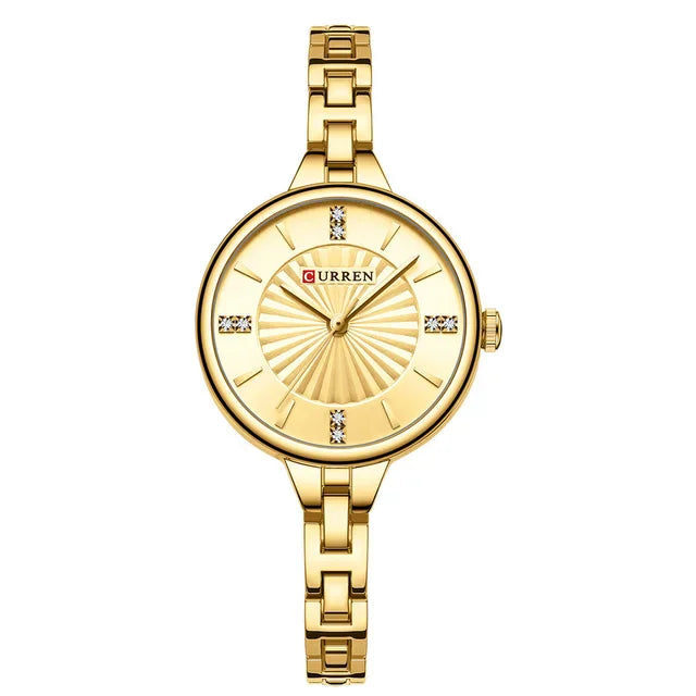 CURREN 9097 Women’s Quartz Watch | Elegant Ladies Stainless Steel Strap Waterproof Casual & Business Wristwatch for Women