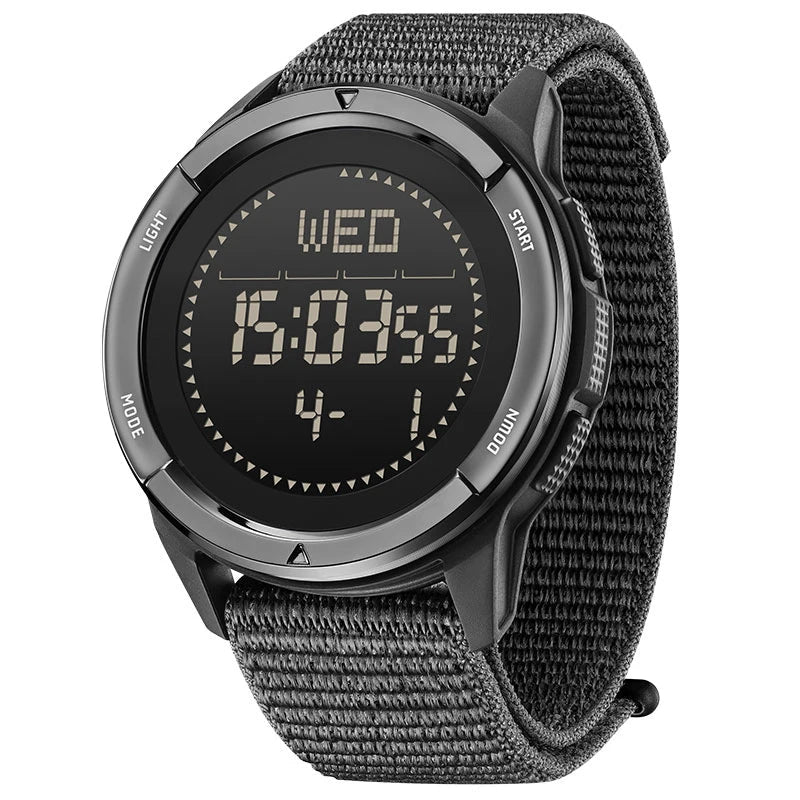 NORTH EDGE ALPS 45mm Men’s Outdoor Watch | Waterproof Compass Metronome Watch with Carbon Fiber Case & Nylon Strap for Men