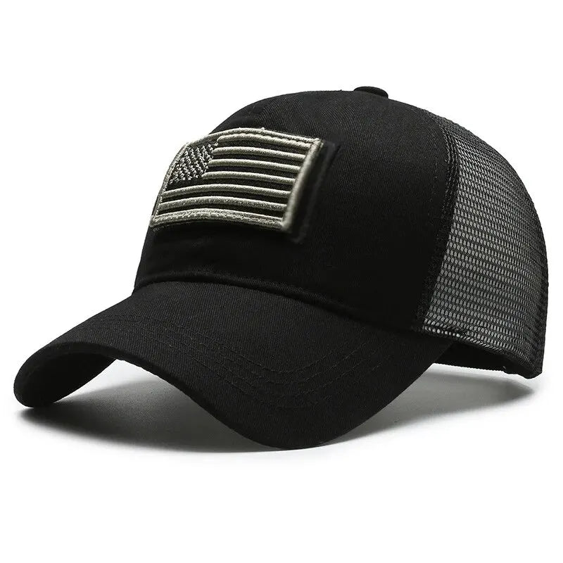Breathable Mesh Baseball Cap, Embroidered Design, Adjustable Unisex Outdoor Sunscreen Hat for Men & Women