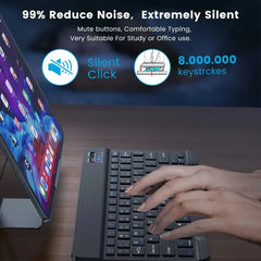 Ultra-Slim Bluetooth-Compatible Keyboard | Portable Mini Wireless Keyboard for iPad, iPhone, Tablet, iOS, Android & Windows