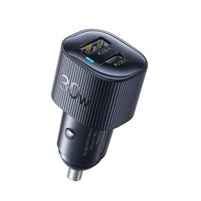 Baseus 30W | 60W Dual Port Car Charger | PD 3.0 USB-C Fast Charging Car Phone Charger for iPhone 8–18 Series Xiaomi & USB-C Devices