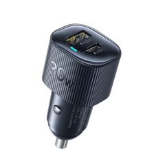 Baseus 30W | 60W Dual Port Car Charger | PD 3.0 USB-C Fast Charging Car Phone Charger for iPhone 8–18 Series Xiaomi & USB-C Devices