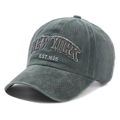 GENERIC New York Washed Cotton Baseball Cap for Men & Women | Adjustable Casual Dad Hat with Sun Protection | Outdoor Snapback Cap