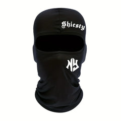 Letter Printed Cycling Balaclava Face Mask for Men & Women | Windproof Sun Protection Full Face Cover | Outdoor Bike Motorcycle Sports Headwear