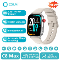 COLMI C8 Max Smart Watch with Voice Calling | 1.93″ Large HD Color Display | Health & Fitness Tracking Smartwatch for Men & Women