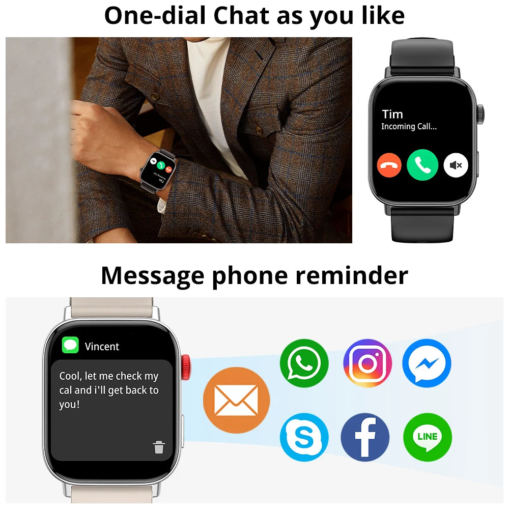 COLMI C8 Max Smart Watch with Voice Calling | 1.93″ Large HD Color Display | Health & Fitness Tracking Smartwatch for Men & Women