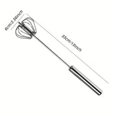 Easy-to-Use Press and Rotate Hand-Held Mixer for Cream, Eggs, and More, Ideal for Baking and Cooking, Lightweight and Efficient Kitchen Tool