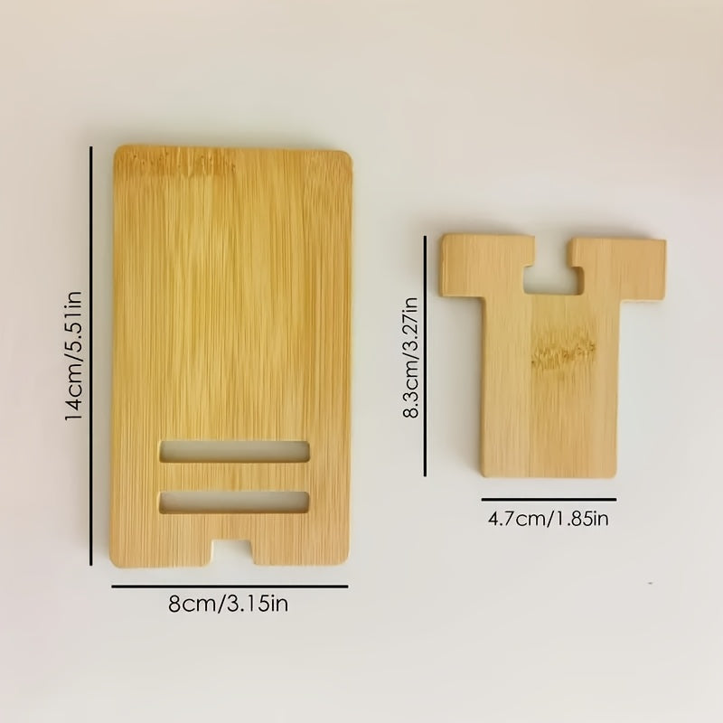 Ecoboo Adjustable Multi-Angle Desktop Stand for Smartphones & Tablets, Durable Natural Bamboo with Non-Slip Base & Air Holes, Fits 10.16–32.77 cm Devices, Ideal for Home, Office & Travel
