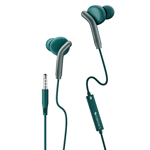 ZEBRONICS Zeb-Bro in Ear Wired Earphones with Mic, 3.5mm Audio Jack, 10mm Drivers, Phone/Tablet Compatible(Green) -  Earphones in Sri Lanka from Arcade Online Shopping - Just Rs. 2256!