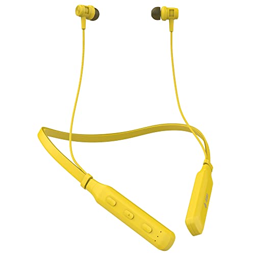 Aroma® NB120 Jam Bluetooth Wireless Headset Neckband with Long Lasting Playtime 24 Hrs, Smart Voice Assistant, 10M Transmission, Bluetooth V5.0, Sweat & Splash Proof, Best for Gaming, Running, Workout (Yellow) -  Earphones in Sri Lanka from Arcade Online Shopping - Just Rs. 2872!