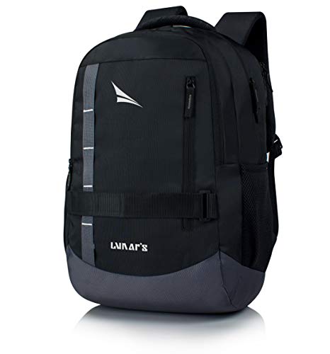 Lunar's Bingo Laptop Bag for Men, Black | 48 L Water Resistant Backpack for Men | Fits upto 15.6 In Laptop Notebook | Stylish & Durable | Laptop Bag for Office/School/Travel Backpack | 1 Yr Warranty -  School Bags in Sri Lanka from Arcade Online Shopping - Just Rs. 7111!