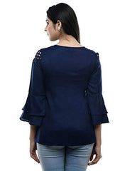 Maahi Women's Rayon Navy Blue Embroidery Top -  dresses in Sri Lanka from Arcade Online Shopping - Just Rs. 3699!