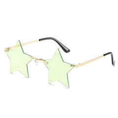 AUGEN By Visions India Retro Vintage Star Shape Rimless Abstract Party Unisex Sunglasses UV400 Protected Medium Size (C8, 145) Green - Pack of 1 -  Unisex Sunglasses in Sri Lanka from Arcade Online Shopping - Just Rs. 3894!