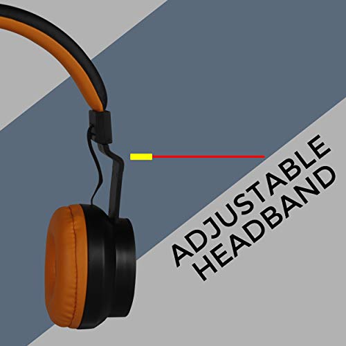 Zebronics-Bang over the ear headphones with Foldable Design and Bluetooth v5.0 headphones, Providing up to 20h* Playback (Orange) -  Headset in Sri Lanka from Arcade Online Shopping - Just Rs. 6422!