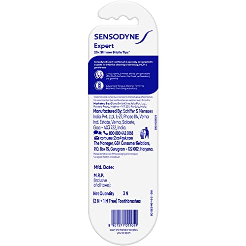 Sensodyne Toothbrushes - Expert, (2+1) Pieces Carton -  Manual Toothbrushes in Sri Lanka from Arcade Online Shopping - Just Rs. 2127!