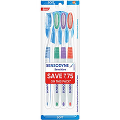 Sensodyne Toothbrush: Sensitive tooth brush with soft rounded bristles, 4 pieces -  Manual Toothbrushes in Sri Lanka from Arcade Online Shopping - Just Rs. 2209!