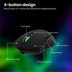 Portronics Toad One Wireless 2.4GHz & Bluetooth Connectivity Optical Mouse with 7 Colors RGB Lights, Rechargeable Battery(Black) -  Mouse in Sri Lanka from Arcade Online Shopping - Just Rs. 4322!