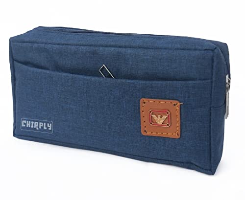 CHIRPLY Multi-Pocket Pencil Pouch for Boys & Girl, Multi-Utility Canvas Pouch with 3 Zippers for Office, 3 Compartment Art & Craft Pen Case for School Stationary, Birthday Gift for Kids (Blue) -  Pencil Cases in Sri Lanka from Arcade Online Shopping - Just Rs. 3080!
