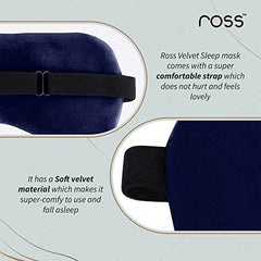 Ross Breathable Sleep Eye Mask with Super Smooth And Adjustable Strap- Super Soft & Cozy, Blindfold and Travelling- Blue -  Sleep Masks in Sri Lanka from Arcade Online Shopping - Just Rs. 2190!