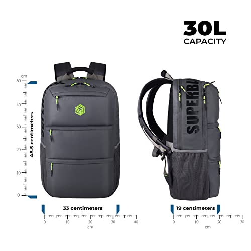 SUPERBAK Epic 30 Ltrs Anti-Theft Laptop Backpack (Grey-Green) -  Backpacks in Sri Lanka from Arcade Online Shopping - Just Rs. 8967!
