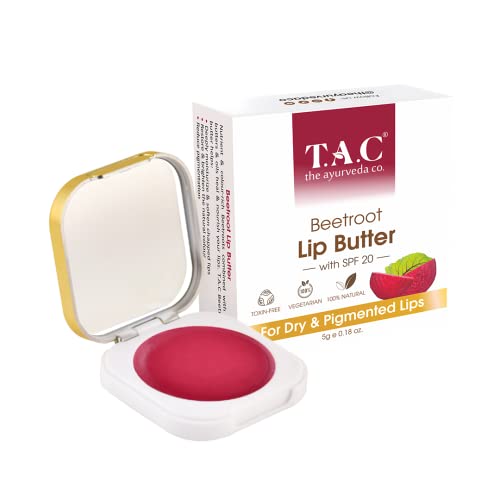 TAC - The Ayurveda Co. Beetroot Lip Balm with Spf 20 for Pigmented, Dry & Chapped Lips, Moisturising Lip Balm for Smooth Lips for Women & Men - 5Gm -  Lip Balms in Sri Lanka from Arcade Online Shopping - Just Rs. 2390!