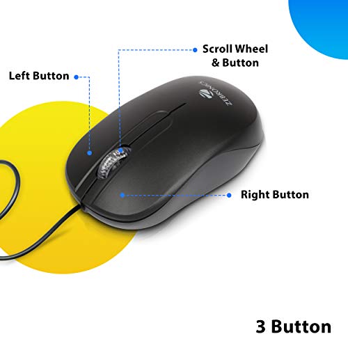 Zebronics Zeb Sprint USB Optical Mouse That Comes with an Ergonomic Build and Three Buttons and is a high Precision one with 1200 DPI -  Mouse in Sri Lanka from Arcade Online Shopping - Just Rs. 2296!