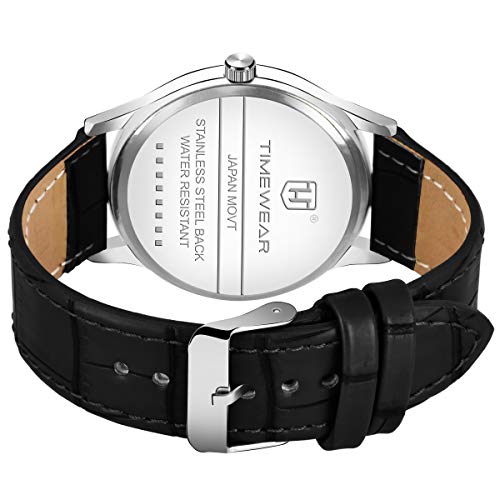TIMEWEAR Analog White Number Dial Black Leather Strap Watch for Men -  Men's Watches in Sri Lanka from Arcade Online Shopping - Just Rs. 2974!