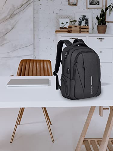 FUR JADEN Travel Laptop Backpack, Business Backpacks with USB Charging Port, Water Resistant College School Computer Bag for Men & Women Fits Under 15.6 inch Laptop and Notebook (Black) -  School Bags in Sri Lanka from Arcade Online Shopping - Just Rs. 8000!