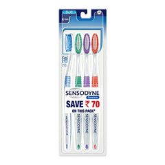 Sensodyne Toothbrush: Sensitive toothbrush with soft rounded bristles, 4 pieces -  Manual Toothbrushes in Sri Lanka from Arcade Online Shopping - Just Rs. 2209!