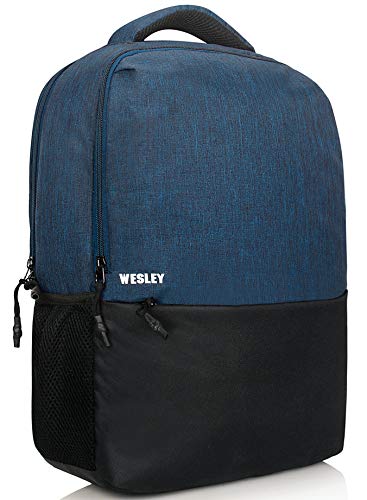 Wesley Milestone 2.0 Casual Waterproof Laptop Backpack/Office Bag/School Bag/College Bag/Business Bag/Travel Backpack (Dimensions:13x18 inches) (Compatible with 39.62cm(15.6inch laptop) 30 L (Blue & black) -  Laptop Backpacks in Sri Lanka from Arcade Online Shopping - Just Rs. 4990!