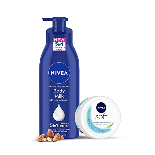 NIVEA Ultimate Best Sellers- Body Milk 400ml Nourishing Lotion & Soft 200ml Moisturizing Cream -  body nourishing lotion in Sri Lanka from Arcade Online Shopping - Just Rs. 8133!