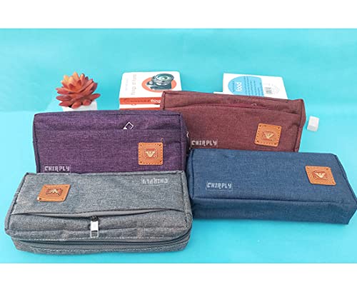 CHIRPLY Multi-Pocket Pencil Pouch for Boys & Girl, Multi-Utility Canvas Pouch with 3 Zippers for Office, 3 Compartment Art & Craft Pen Case for School Stationary, Birthday Gift for Kids (Blue) -  Pencil Cases in Sri Lanka from Arcade Online Shopping - Just Rs. 3080!