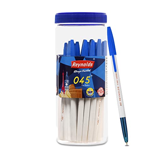 Reynolds 045 25CT JAR BLUE PACK I Lightweight Ball Pen With Comfortable Grip for Extra Smooth Writing I School and Office Stationery | 0.7mm Tip Size -   in Sri Lanka from Arcade Online Shopping - Just Rs. 1584.99!
