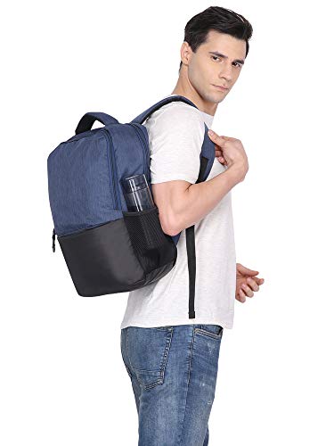 Wesley Milestone 2.0 Casual Waterproof Laptop Backpack/Office Bag/School Bag/College Bag/Business Bag/Travel Backpack (Dimensions:13x18 inches) (Compatible with 39.62cm(15.6inch laptop) 30 L (Blue & black) -  Laptop Backpacks in Sri Lanka from Arcade Online Shopping - Just Rs. 4990!