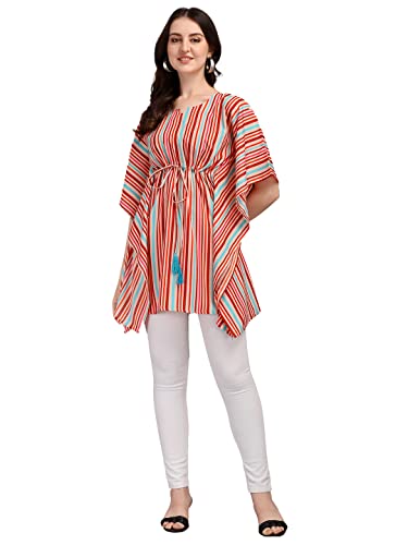Preneum Women's Striped Regular Top (KFT-3_Red M) -  dresses in Sri Lanka from Arcade Online Shopping - Just Rs. 3899!