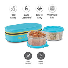 Milton New Bon Bon Lunch Box with 2 Leak-Proof containers, 280 ml Each, Cyan, Plastic -  Lunch Boxes in Sri Lanka from Arcade Online Shopping - Just Rs. 2822!