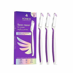 Shop in Sri Lanka for Bombae Reusable Face Razor For Women Facial Hair - 3 | Instant Glow & Painless Hair Removal | For Eyebrows, Upper Lip, Chin, Peach Fuzz, Forehead, Unibrow, Sideburns - Back to results from Bombae - Shop at Selekt