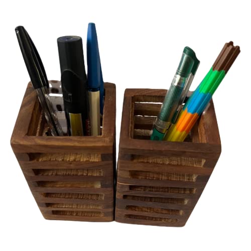 Kaliyar Decors Handmade Wooden Pen Stand Pencil Holder For Office and Home Uses (Pack of 2) -  Pen Holders in Sri Lanka from Arcade Online Shopping - Just Rs. 3083!