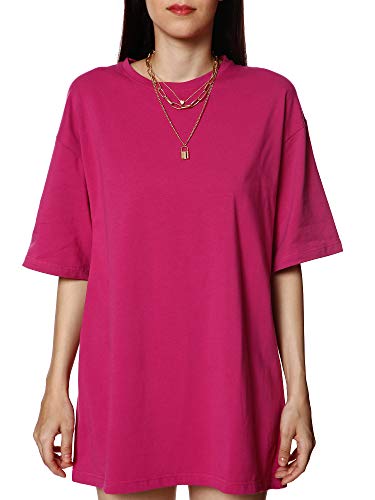 BLANCD Women's Pure Cotton Casual Oversized Round Neck Drop Shoulder Loose Tshirt (Blush Pink,) -  Women's T-shirts in Sri Lanka from Arcade Online Shopping - Just Rs. 4189!