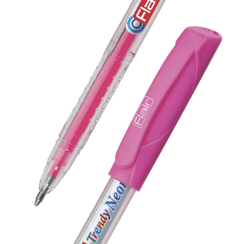 FLAIR Trendy Neon Gel Pen Pouch Pack | Refillable Ink With Smooth And Comfortable Writing | Sleek Design With Ergonomic Grip For Easy Handling | 5 Neon Ink Colors, Pack Of 10 Pens -   in Sri Lanka from Arcade Online Shopping - Just Rs. 1690!