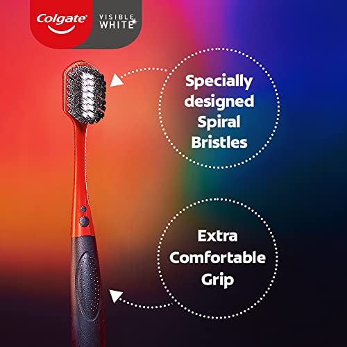 Colgate Visible White O2 Manual Toothbrush for adults- 2 Pcs, Helps prevent Bad Breath, Cavities, Enamel & Gum Problems. -  Manual Toothbrushes in Sri Lanka from Arcade Online Shopping - Just Rs. 2150!