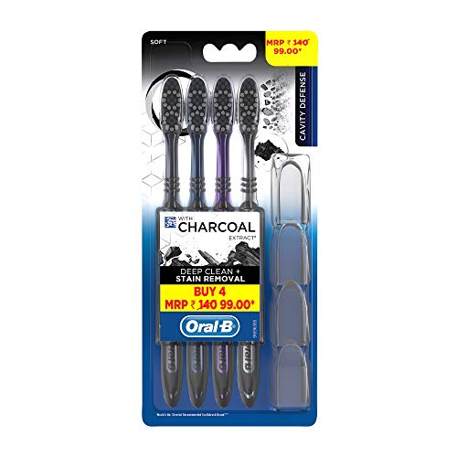 Oral B Cavity Defense 123 Soft Black manual Toothbrush for adults(Pack of 4) -  Manual Toothbrushes in Sri Lanka from Arcade Online Shopping - Just Rs. 1716!