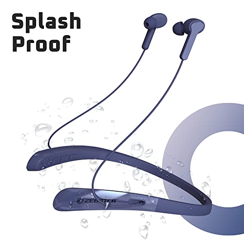 ZEBSTER Z-Style 600 Wireless BT Earphone with Neckband, bulit in Rechargeable Comes with Call Function its an Splash Proof and magentic earpiece with 24hr Playback time(Blue) -  Earphones in Sri Lanka from Arcade Online Shopping - Just Rs. 3411!