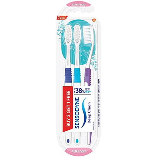 Sensodyne Deep Clean Manual Brush Super Saver Pack for adult (Multicolor, Pack of Buy 2, Get 1 Free) -  Manual Toothbrushes in Sri Lanka from Arcade Online Shopping - Just Rs. 1880!
