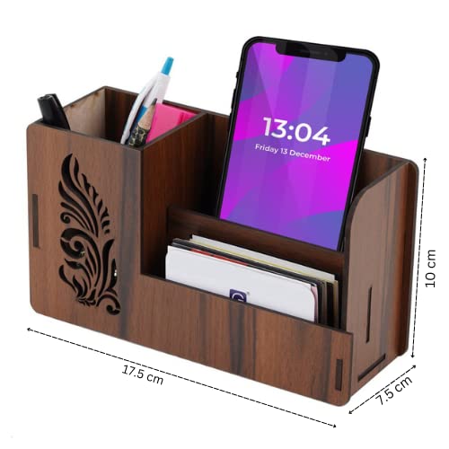 Kenware Pen Stand With Visiting Card & Mobile Holder | Multipurpose Wooden Desk Organizer Pen & Pencil Stand For Office | Home Table(Floral Design) -  Pen Holders in Sri Lanka from Arcade Online Shopping - Just Rs. 3736!